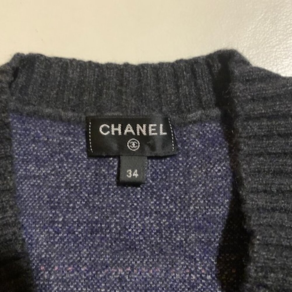CHANEL 21B Cashmere Wool Silk Mini Dress, Size 34 - Picture 8 of 11